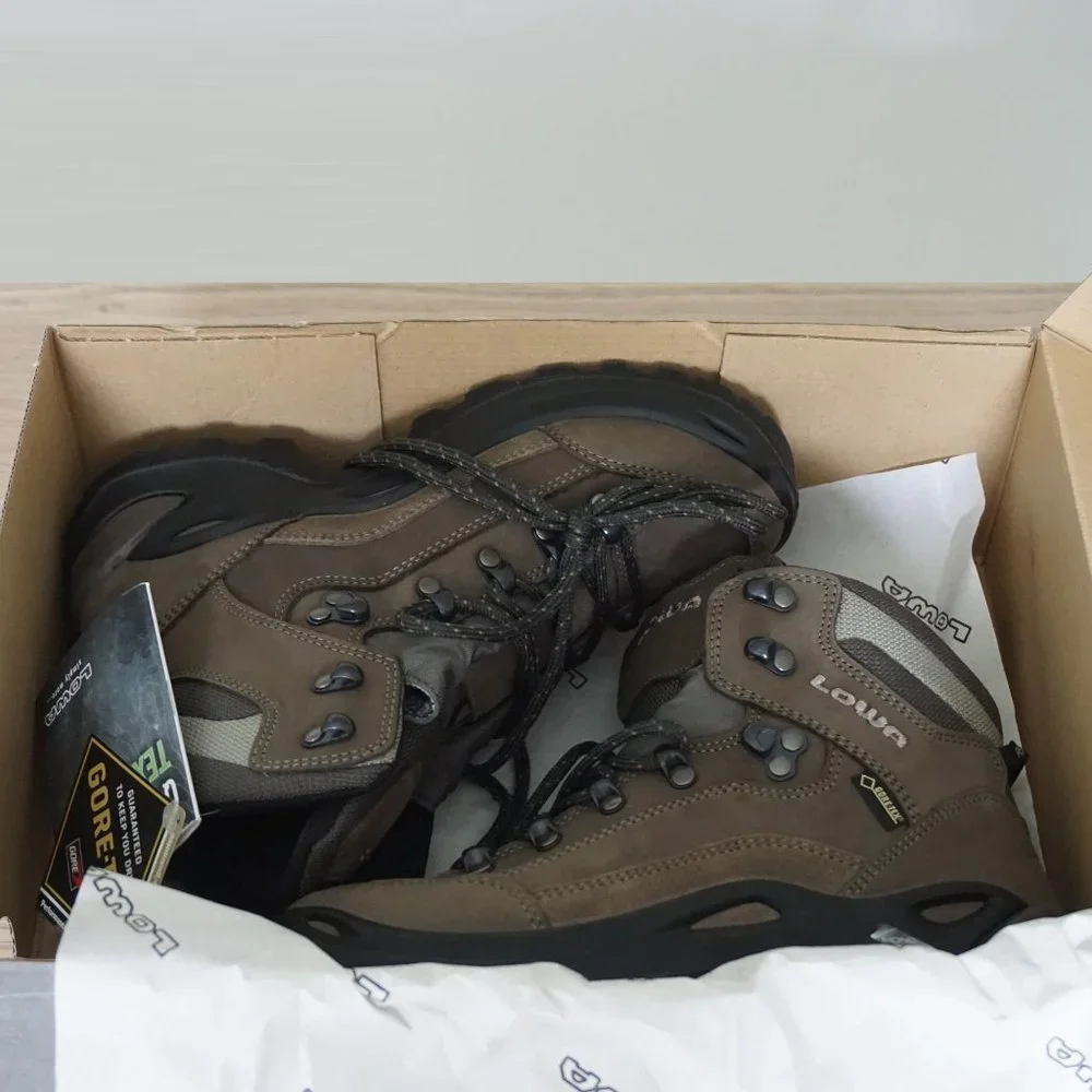 [NEW] Lowa Renegade GTX Mid Hiking Boots Women's, Stein Stone, Size 6
